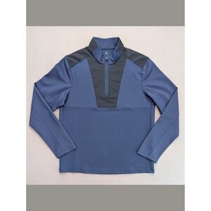 G/Fore Quarter Zip Pullover Jacket Blue Brushed Back Golf Mens M